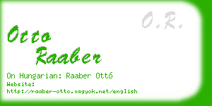otto raaber business card