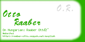 otto raaber business card